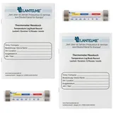 Lantelme Kühlschrankthermometer Set 2 Temperatur Protokollbücher 2 Kühlschrank Thermometer Logbuch, Messbereich Thermometer von -40 bis +24°C, Dokumentationsheft DIN A5 12 Monate 3mal täglich