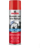 NIGRIN Bremsenreiniger, Motor-Teilereiniger, 500 ml Sprühdose, zur Entfettung von Bremsen-, Motor- und Maschinenteilen, 1 Stück, weiß