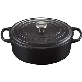 Le Creuset Signature Bräter 29 cm oval schwarz