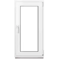 Framex Kellerfenster Fenster Kunststofffenster Weiß Breite x Höhe 60 x 110 cm (600 x 1100 mm) 2-fach (32 mm) Dreh Kipp DIN Rechts - Premium - Alle Größen