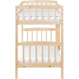 Beliani Hochbett Revin 90 x 200 cm Kiefer hellbraun