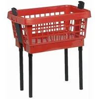 Lockweiler Wäschekorb mit Füßen rot, 65cm
