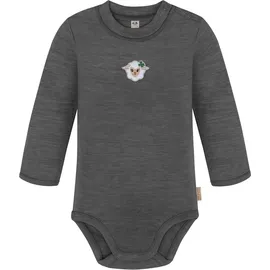 normani Outdoor Sports Baby Merino Langarmbody Tuai in Anthrazit | Gr.: 80