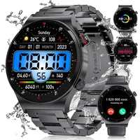 Smartwatch Herren mit Telefonfunktion Armbanduhr Sportuhr Gym Fitnessuhr