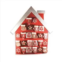 Riffelmacher & Weinberger Adventskalender Das Rote Haus aus Filz und Stoff - Rot