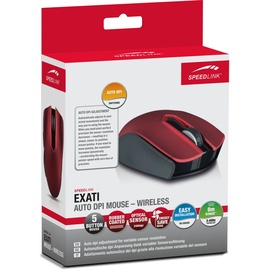 SpeedLink EXATI Auto DPI Mouse schwarz/rot (SL-630008-BKRD)