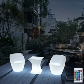 Eurotondisplay LED Gartenleuchte Kunststoff IP54 mit Fernbedienung RGBW