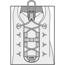 Uvex Elastiksenkel - Set für uvex 2 schwarz - Weiß