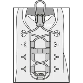 Uvex Elastiksenkel - Set für uvex 2 schwarz - Weiß