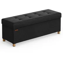 Songmics Sitzbank Truhenbank Schwarz 38 x 110 x 40 cm