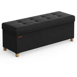 Songmics Sitzbank Truhenbank Schwarz 38 x 110 x 40 cm