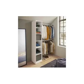 VCM Dacho Kleiderregal 38 x 40 x 194 cm Weiß
