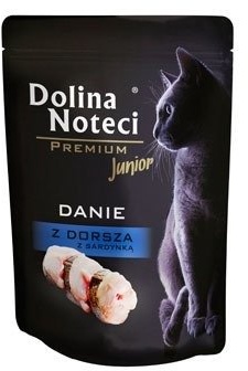 Dolina Noteci Premium Nasses Katzenfutter für Junior - Kabeljau Gericht 10x85g (Rabatt für Stammkunden 3%)