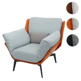 Mendler Sessel HWC-L82, Lounge-Sessel Cocktailsessel Polstersessel Relaxsessel, Kunstleder Stoff/Textil Meta