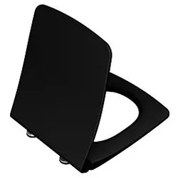 Vitra Metropole WC-Sitz 122-070R409 mit Absenkautomatik, mit Schnellverschluss, Duroplast, schwarz Hochglanz
