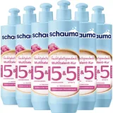 SCHAUMA 5&5 Feuchtigkeitsspendende Multitalent-Kur (6 x 300 ml), Haarmaske versorgt das Haar mit Feuchtigkeit, Haarkur bietet Hitzeschutz & Anti-Frizz, für normales bis trockenes Haar