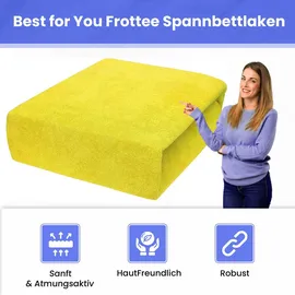 4mybaby GmbH Spannbettlaken Frottee 80 x 200 cm gelb