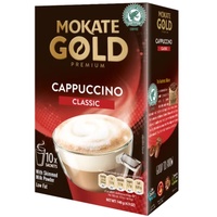 MOKATE Gold Cappuccino Classic 100g Instant Pulver Kaffee Cremig Zart Getränkepulver aus löslichem Bohnenkaffee Kaffeegetränk Instantgetränk Kaffeemischung Cremiger Geschmack & intensives Aroma