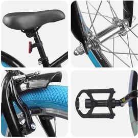 vidaXL Kinderfahrrad 18 Zoll schwarz
