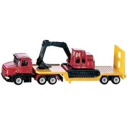 Tieflader mit Bagger