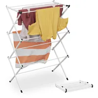Relaxdays Wäscheständer, klappbar, 11 Stangen, HBT 104x73x38 cm, innen,