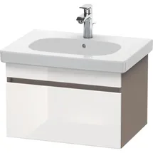 Duravit Waschtischunterschrank 1 Auszug 60 x 39,8 x 45,3 cm Weiß Hochglanz/Grau Matt