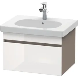Duravit Waschtischunterschrank 1 Auszug 60 x 39,8 x 45,3 cm Weiß Hochglanz/Grau Matt