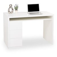 Schreibtisch MOON (BHT 110x75x60 cm) BHT 110x75x60 cm weiß Winkelschreibtisch