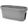 Spetebo Balkon Geländer Blumenkasten oval 60 x 20 x 20 cm Grau