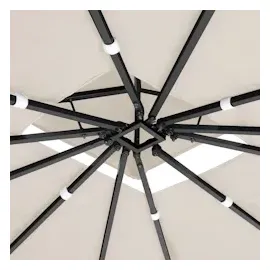 DEUBA Polyrattan Pavillon 3 x 4 m schwarz/creme