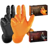 Grippaz Nitrilhandschuhe orange, - 50er Pack Größe: 8 - Grippaz