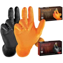 Grippaz Nitrilhandschuhe orange, - 50er Pack Größe: 8 - Grippaz
