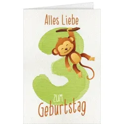Geburtstagskarte Kinder Zahl 3 52-52203 Bild