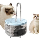 Trinkbrunnen für Haustiere, Trinkbrunnen für Katzen - USB-batteriebetriebener Katzentrinkbrunnen 1L | Automatischer Wasserspender für Katzen, transparenter Trinkbrunnen, um Haustiere mit Luckxing