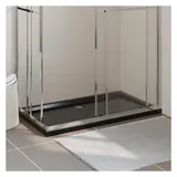 vidaXL Duschtasse ABS Rechteckig Schwarz 70x120 cm