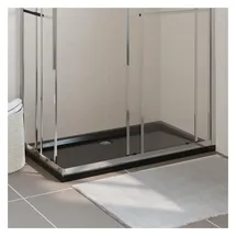 vidaXL Duschtasse ABS Rechteckig Schwarz 70x120 cm