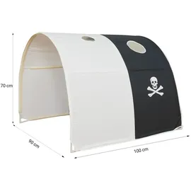 Homestyle4u Hochbett Weiß, Holz, Kinder- & Jugendzimmer, Kindermöbel, Kinderbetten, Hochbetten
