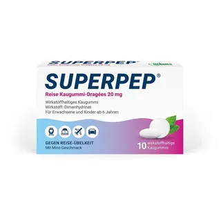 Hermes Arzneimittel Superpep Reise Kaugummi-Dragees 20mg