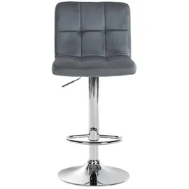 CLP Barhocker Peru Samt dunkelgrau chrom