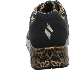 SKECHERS UNO Loving Love, Damen-Turnschuhe, Black Durabuck Rose Gold Trim, 40 EU