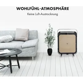 Klarstein Infrarotheizung mit Thermostat, 1300W Marmor, Infarotheizstrahler Schwarz