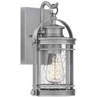 Elstead Lighting Wandleuchte Außenlampe Wandlampe Gartenleuchte silber Glas IP44