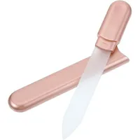 luxuskollektion Glasnagelfeile Kristall Roségold mit Etui