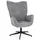 BIZZOTTO Drehsessel Inas aus Stoff, klassisch mit Mittelfuß, grau, gepolstert, drehbar 360 Grad