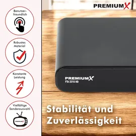 Premium X PremiumX HD 221S FTA Digital SAT Receiver DVB-S2 HDMI SCART USB 12V FullHD – Schwarz