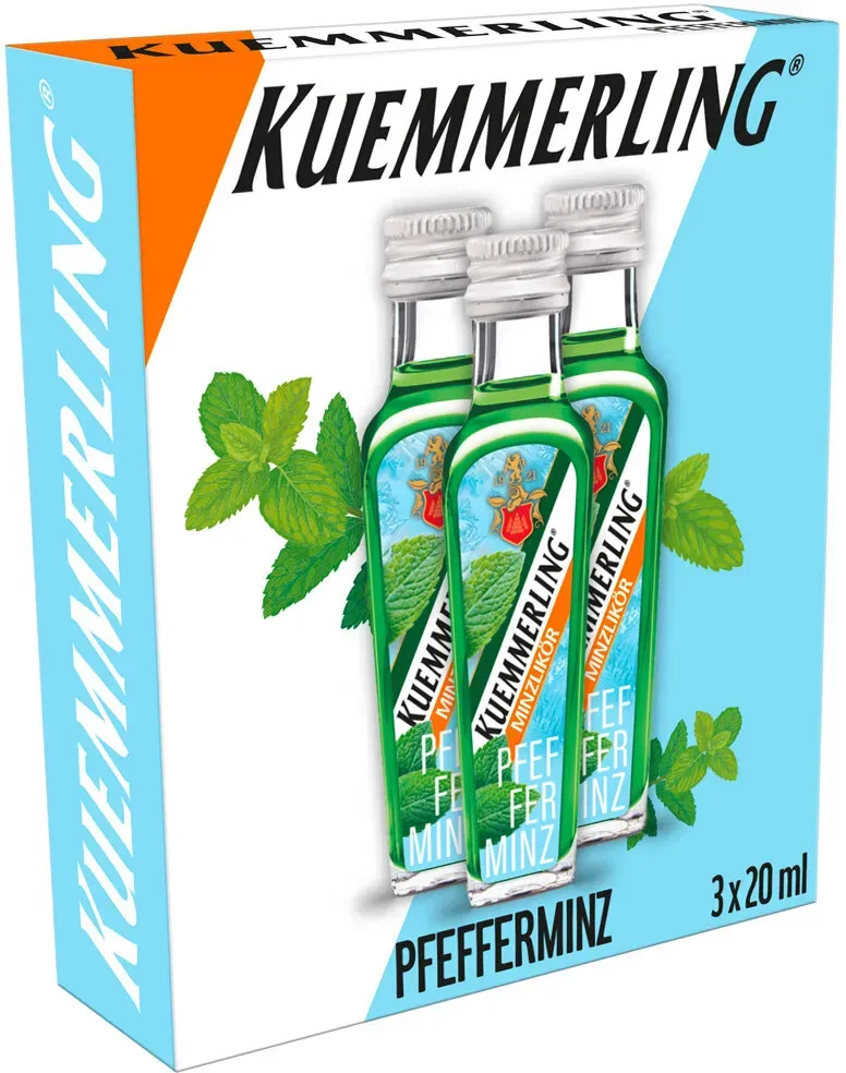 Kümmerling Pfefferminzlikör Miniaturen 21% Vol. 3x0,02l