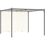 Festnight Pavillon Pergola mit Verstellbares Dach 3x3 m Terassenüberdachung Freistehend Gartenpavillon mit Sonnenschutz Überdachung Garten Partyzelt Wasserdicht Terrasse Metall