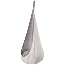 roba roba® Hängestuhl Hängesack – für drinnen & draußen, mit aufblasbarem Kissen grau