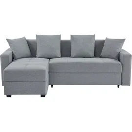 Ecksofa 217 cm Polyester 3-Sitzer Grau
