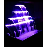 JVmoebel Zimmerbrunnen Brunnen Pool Anlage Edelstahl Wasserspiele Schwimmbecken Dekoration, Made in Europa silberfarben